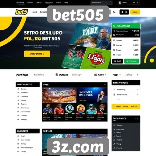 Navegação e usabilidade do site bet505